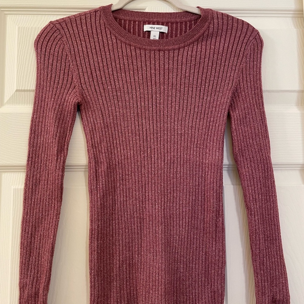 Nine West stretch sparkle sweater